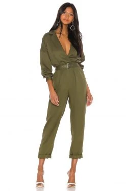 L'Academie Reed Jumpsuit In Green -L'Academie Sales 2024 LCDE WC27 V4