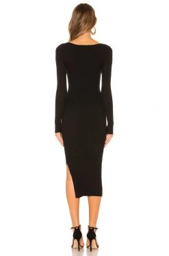 L'Academie Nessa Sweater Dress In Black -L'Academie Sales 2024 LCDE WD170 V3