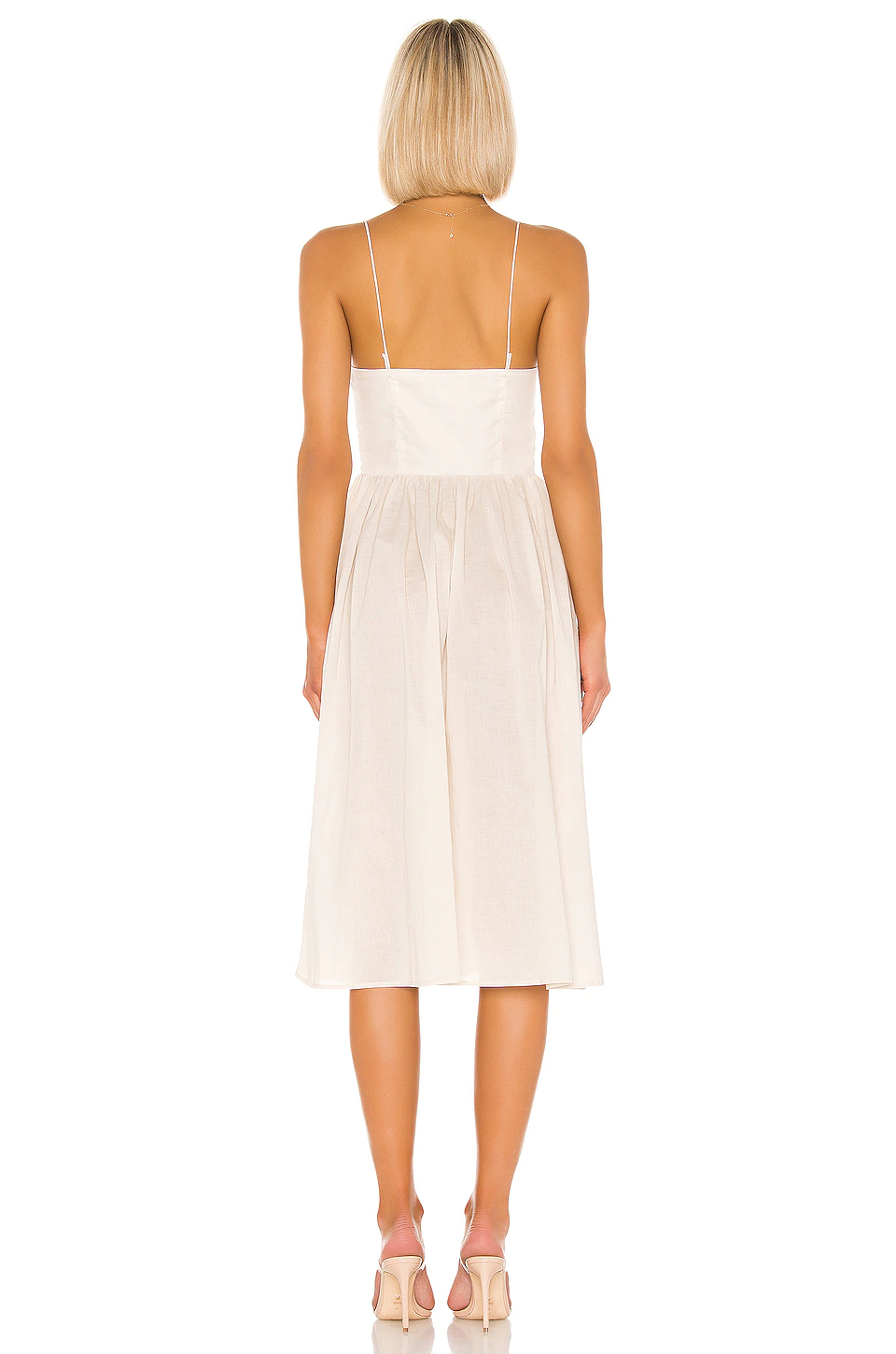 The Sonia Midi Dress in Beige L'Academie The Sonia Midi Dress In Beige -L'Academie Sales 2024 LCDE WD295 V3