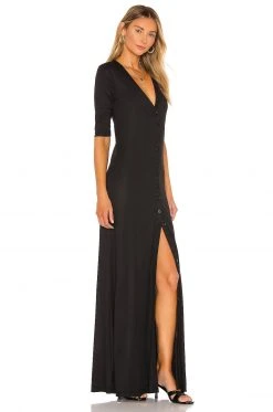 L'Academie The Esperanza Maxi Dress In Black -L'Academie Sales 2024 LCDE WD375 V3