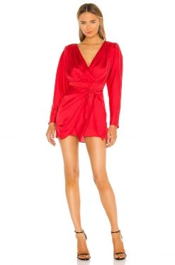 L'Academie The Dore Mini Dress In Red