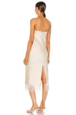 L'Academie The Mindy Midi Dress In Ivory 5 L'Academie The Mindy Midi Dress In Ivory -L'Academie Sales 2024 LCDE WD501 V3