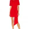 L'Academie The Nani Mini Dress In Red Orange