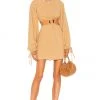 L'Academie Alora Dress In Tan