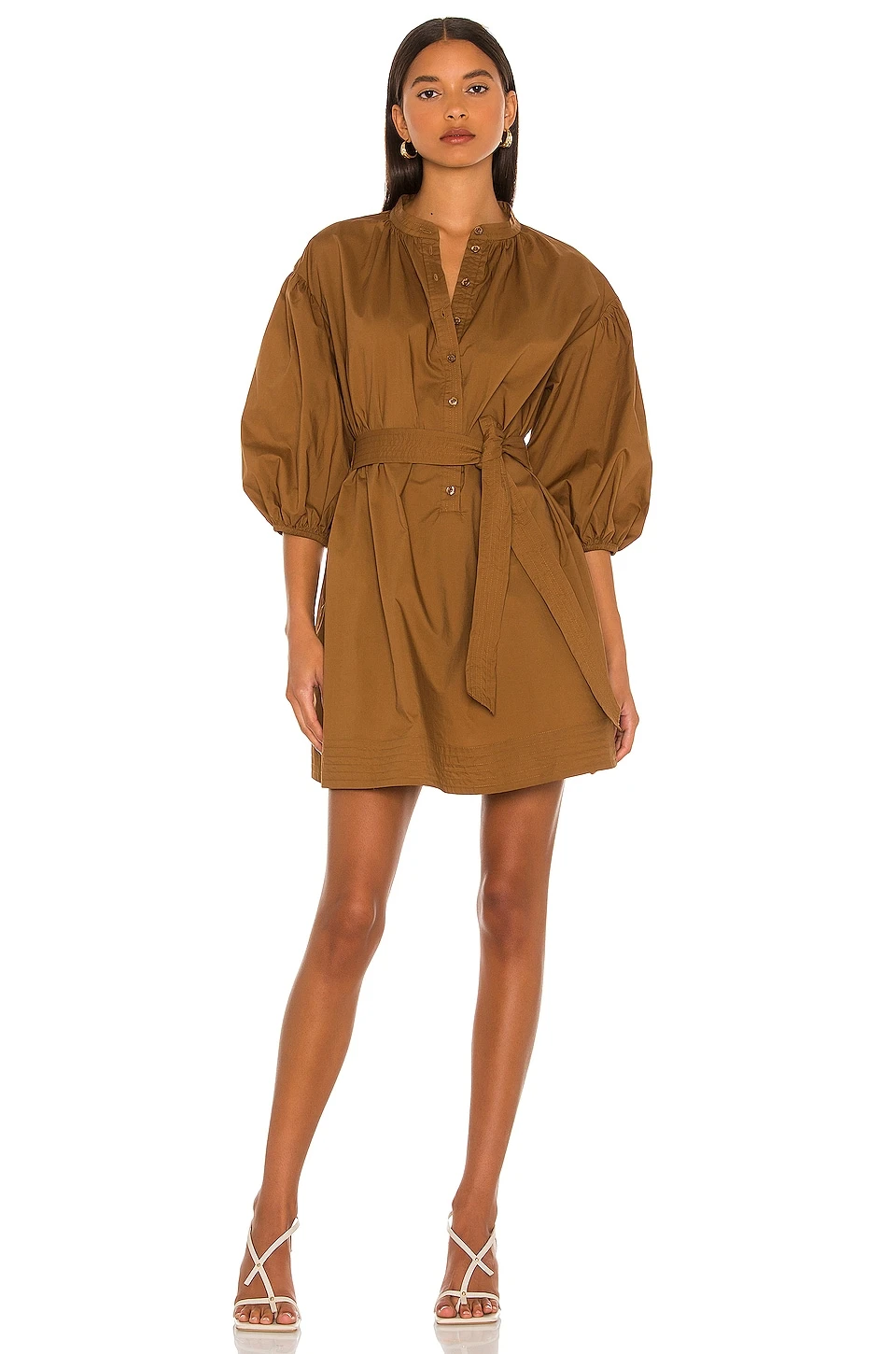 Nadia Dress in Brown L'Academie Nadia Dress In Brown -L'Academie Sales 2024 LCDE WD541 V1