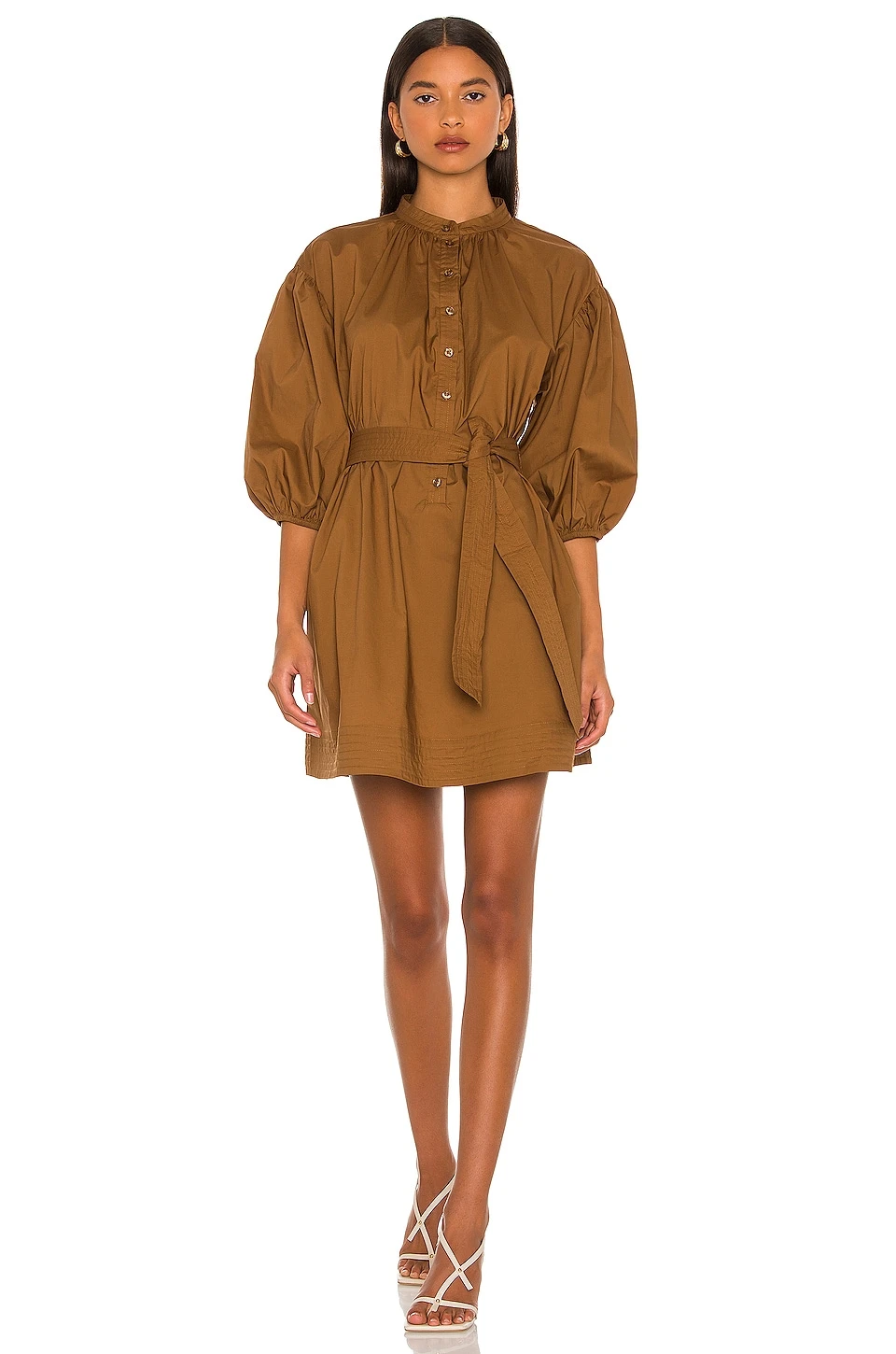 Nadia Dress in Brown L'Academie Nadia Dress In Brown -L'Academie Sales 2024 LCDE WD541 V2