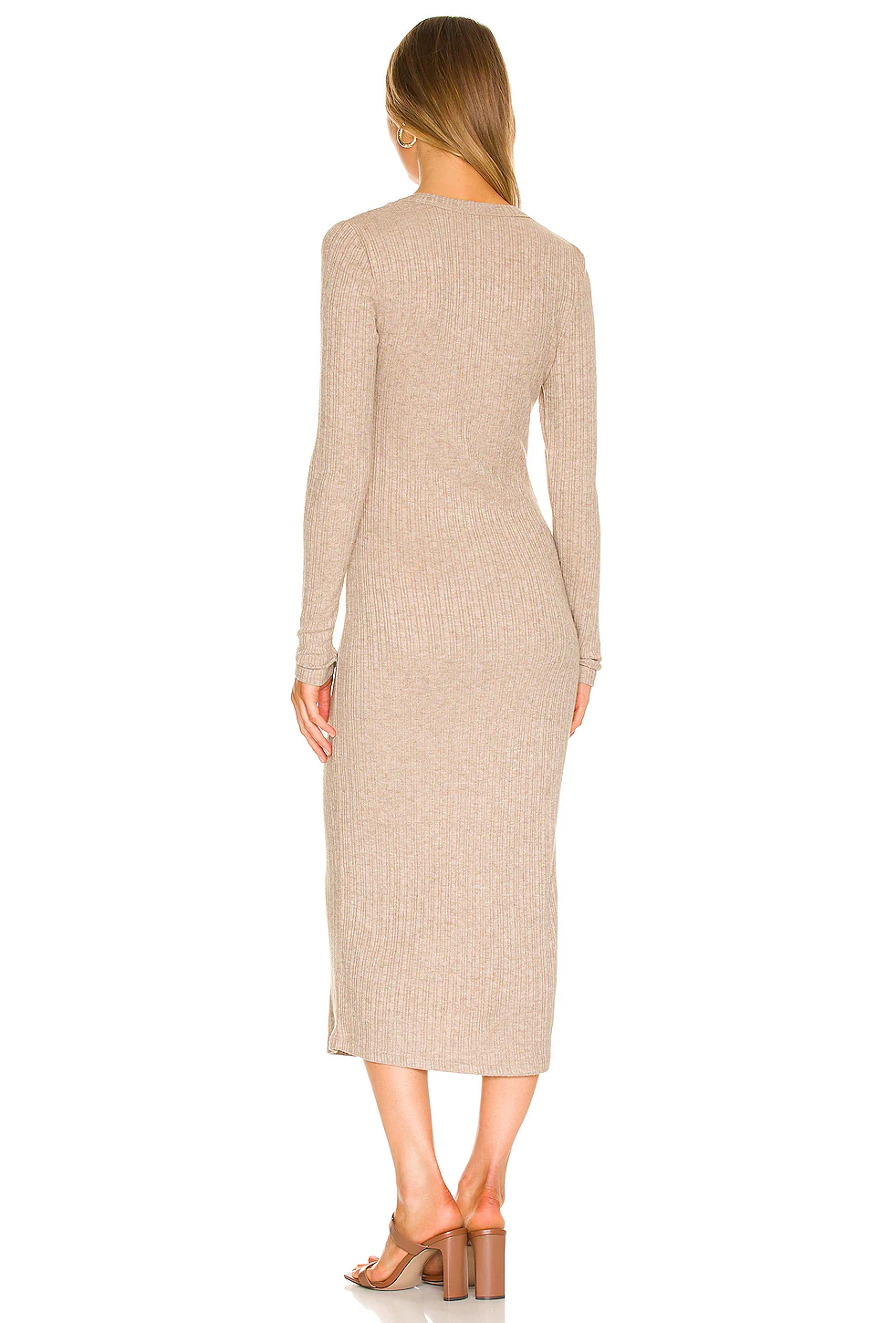 L'Academie Hasley Midi Dress In Taupe 3 L'Academie Hasley Midi Dress In Taupe - Image 3