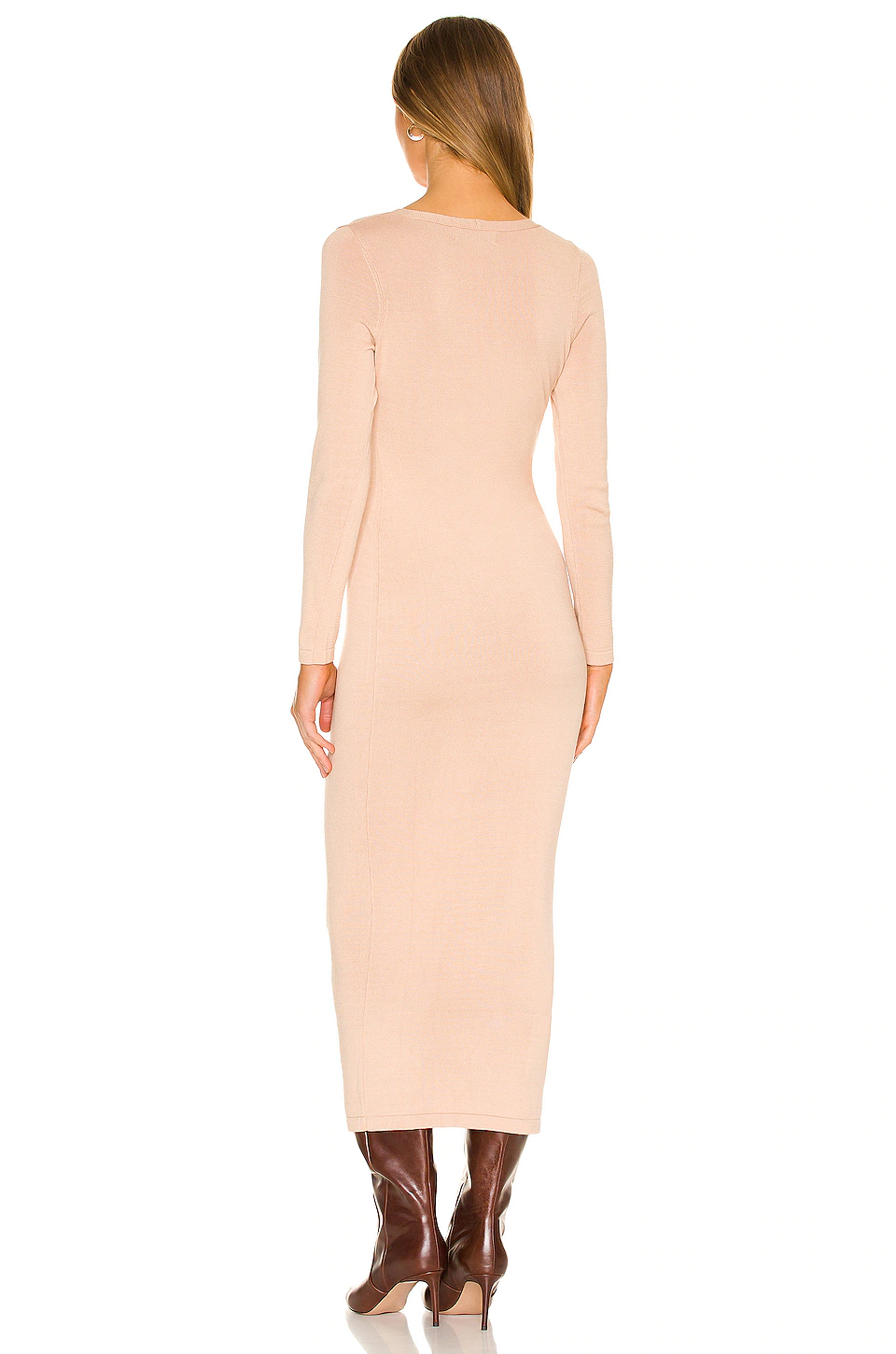 Deena Dress in Tan L'Academie Deena Dress In Tan -L'Academie Sales 2024 LCDE WD555 V3