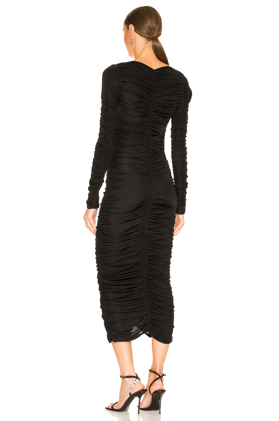 L'Academie Nyla Midi Dress In Black 3 L'Academie Nyla Midi Dress In Black - Image 3