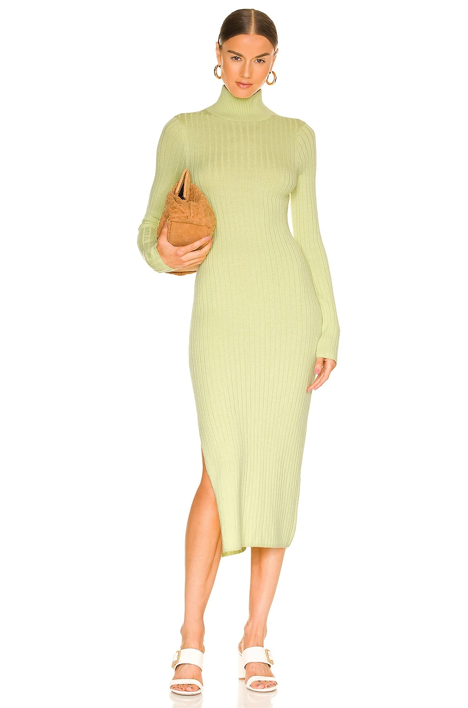 Torill Knit Dress in Lime L'Academie Torill Knit Dress In Lime -L'Academie Sales 2024 LCDE WD584 V1