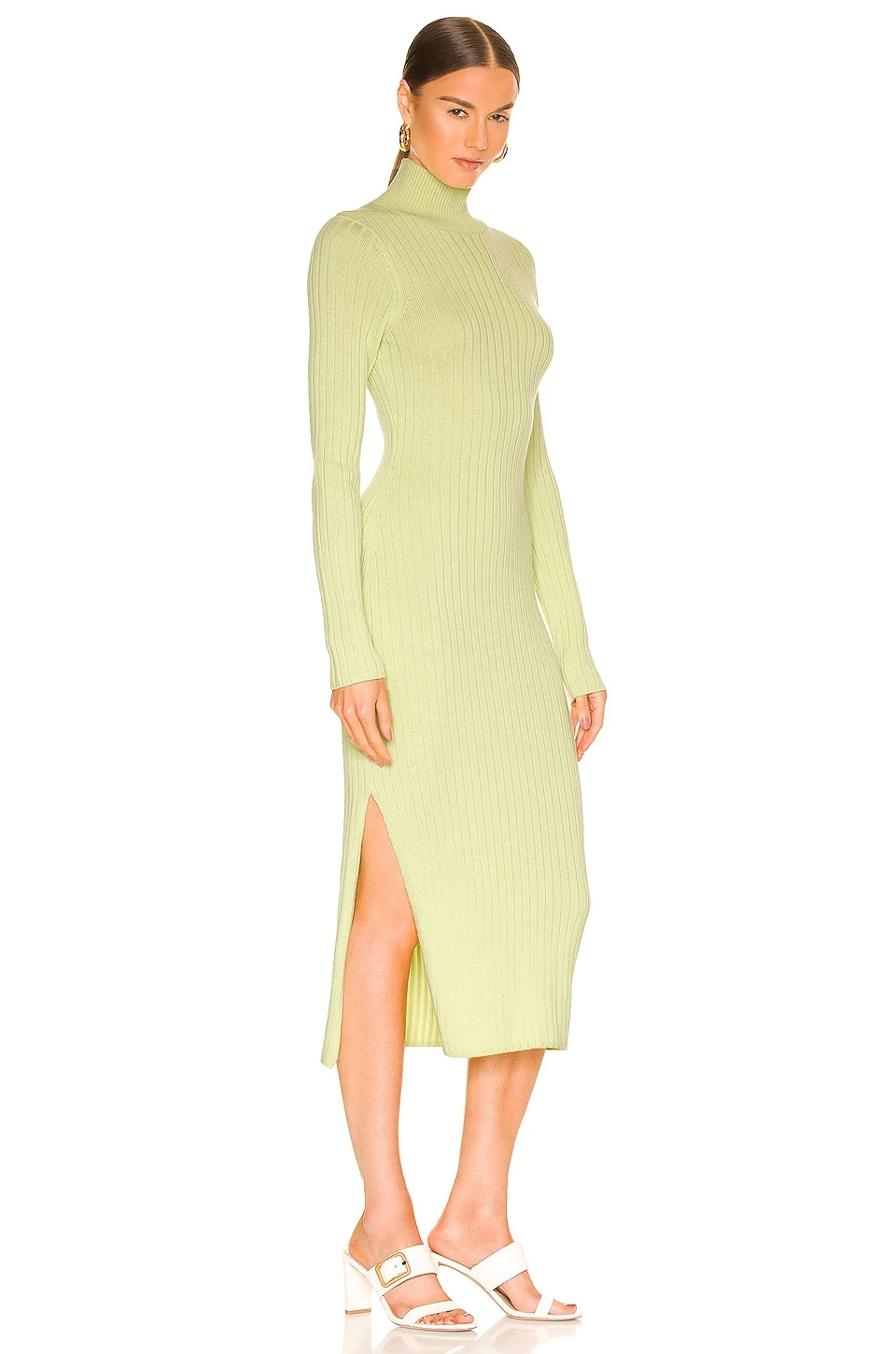 Torill Knit Dress in Lime L'Academie Torill Knit Dress In Lime -L'Academie Sales 2024 LCDE WD584 V2