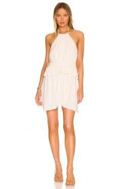 L'Academie Delphi Mini Dress In Bone White