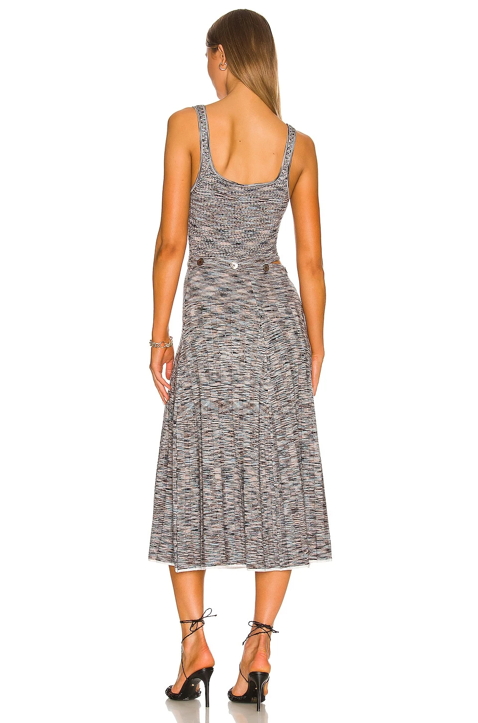 L'Academie Iona Button Off Dress In Multi Spacedye 3 L'Academie Iona Button Off Dress In Multi Spacedye - Image 3