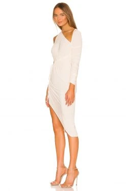 L'Academie Lily Midi Dress In Bone White 2 L'Academie Lily Midi Dress In Bone White -L'Academie Sales 2024 LCDE WD607 V3