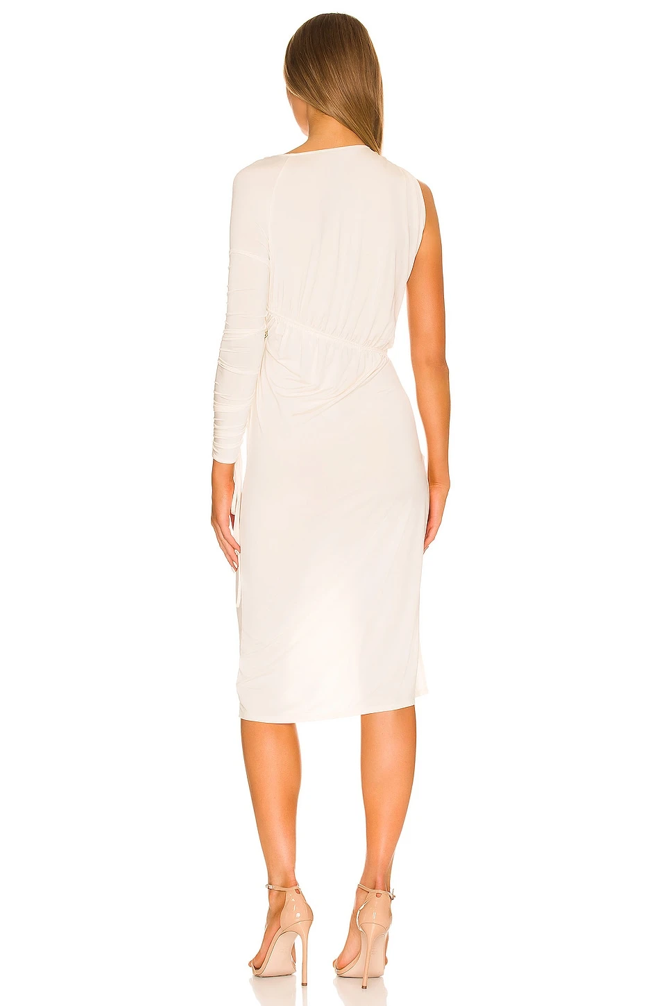 Lily Midi Dress in Bone White L'Academie Lily Midi Dress In Bone White -L'Academie Sales 2024 LCDE WD607 V4
