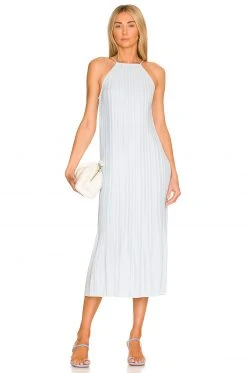 L'Academie Elin Midi Dress In Baby Blue