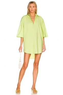 L'Academie Willacy Mini Dress In Lime Green