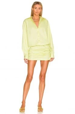 L'Academie The Keem Mini Dress In Cornsilk