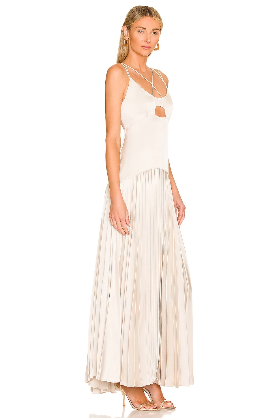 L'Academie Caris Maxi Dress In Nude 2 L'Academie Caris Maxi Dress In Nude - Image 2