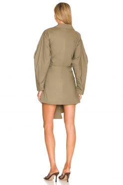 L'Academie The Draya Mini Dress In Sage Green -L'Academie Sales 2024 LCDE WD623 V3