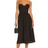 L'Academie The Sonia Midi Dress In Black