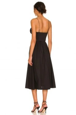 L'Academie The Sonia Midi Dress In Black -L'Academie Sales 2024 LCDE WD624 V3