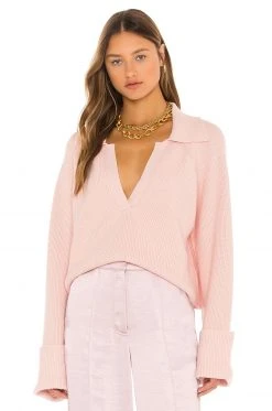 L'Academie Harvey Pullover In Blush Pink