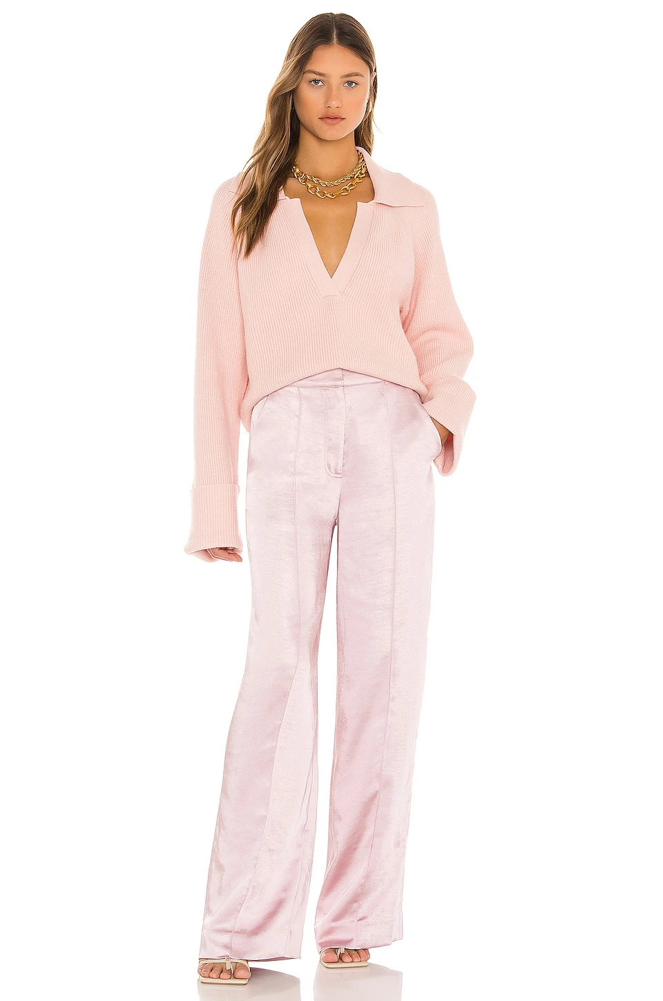 L'Academie Harvey Pullover In Blush Pink 4 L'Academie Harvey Pullover In Blush Pink - Image 4