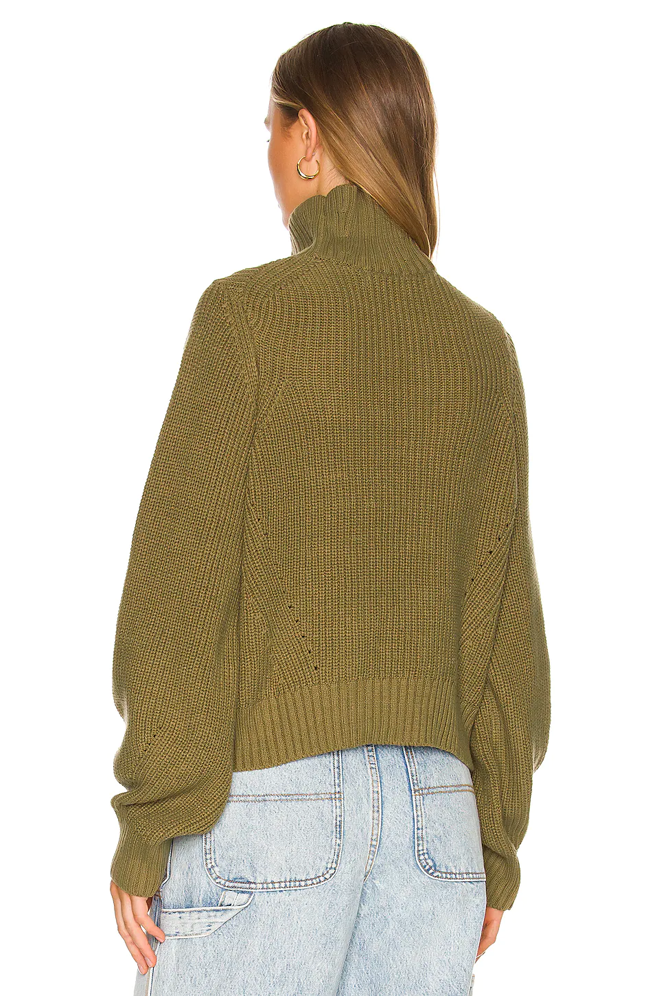 L'Academie Raylee Turtleneck Sweater In Dusky Green 3 L'Academie Raylee Turtleneck Sweater In Dusky Green - Image 3