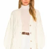 L'Academie Amare Cable Cardigan In Ivory