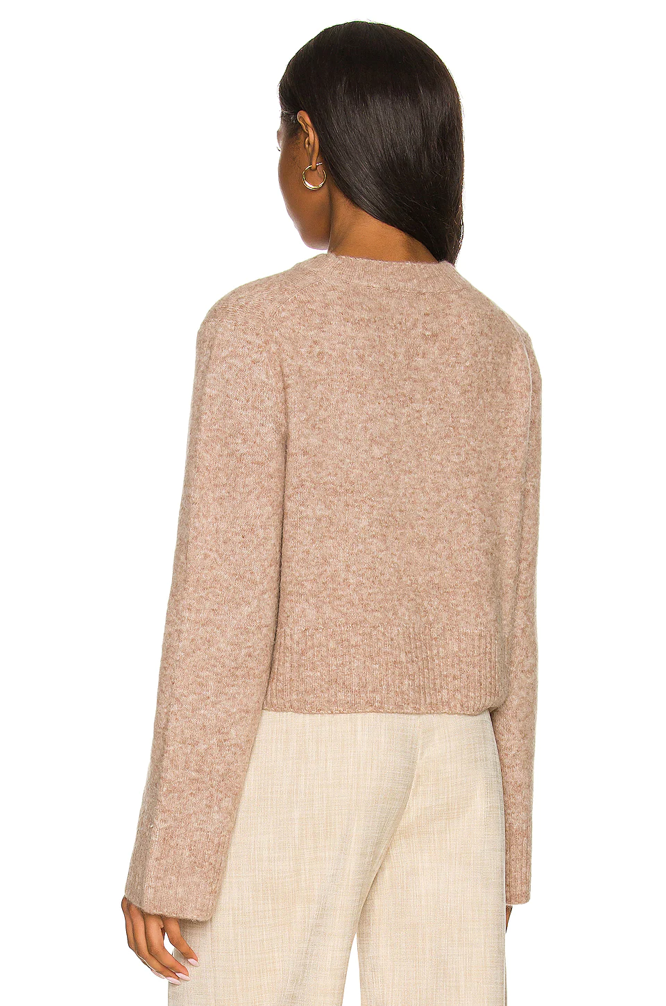 Kiyami Cropped Sweater in Taupe L'Academie Kiyami Cropped Sweater In Taupe -L'Academie Sales 2024 LCDE WK169 V3