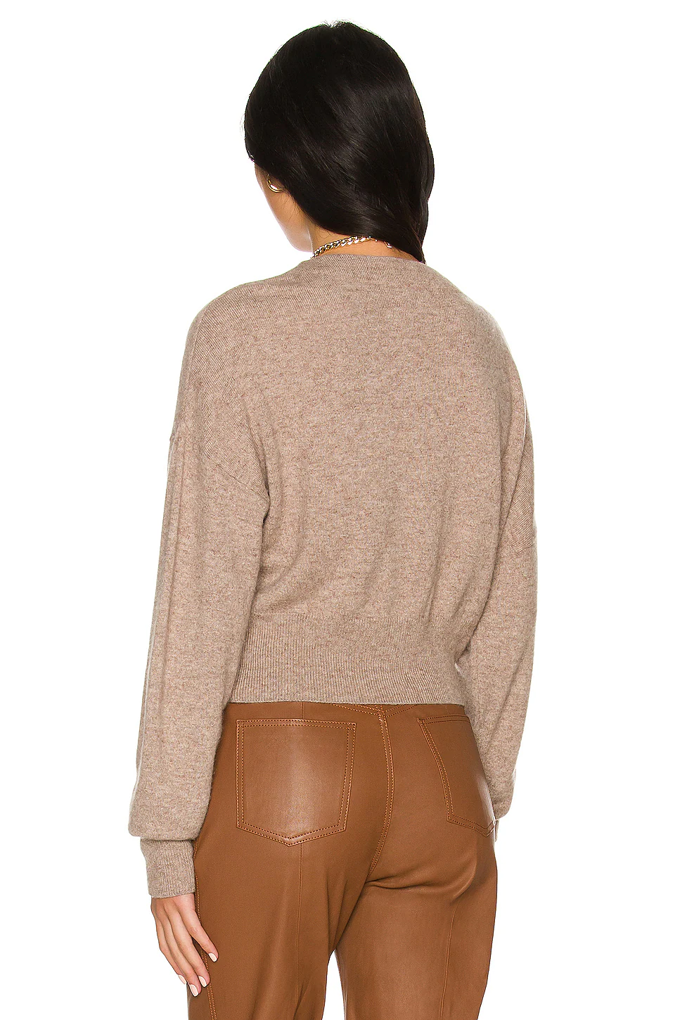 Linus Draped Sweater in Brown L'Academie Linus Draped Sweater In Brown -L'Academie Sales 2024 LCDE WK174 V3