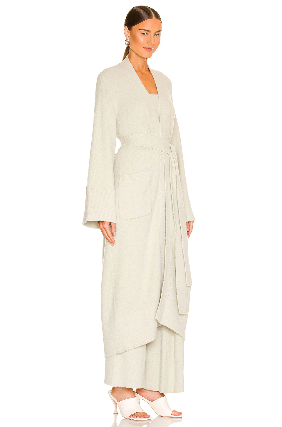 L'Academie Finnian Knit Robe In Moss Gray 3 L'Academie Finnian Knit Robe In Moss Gray - Image 3