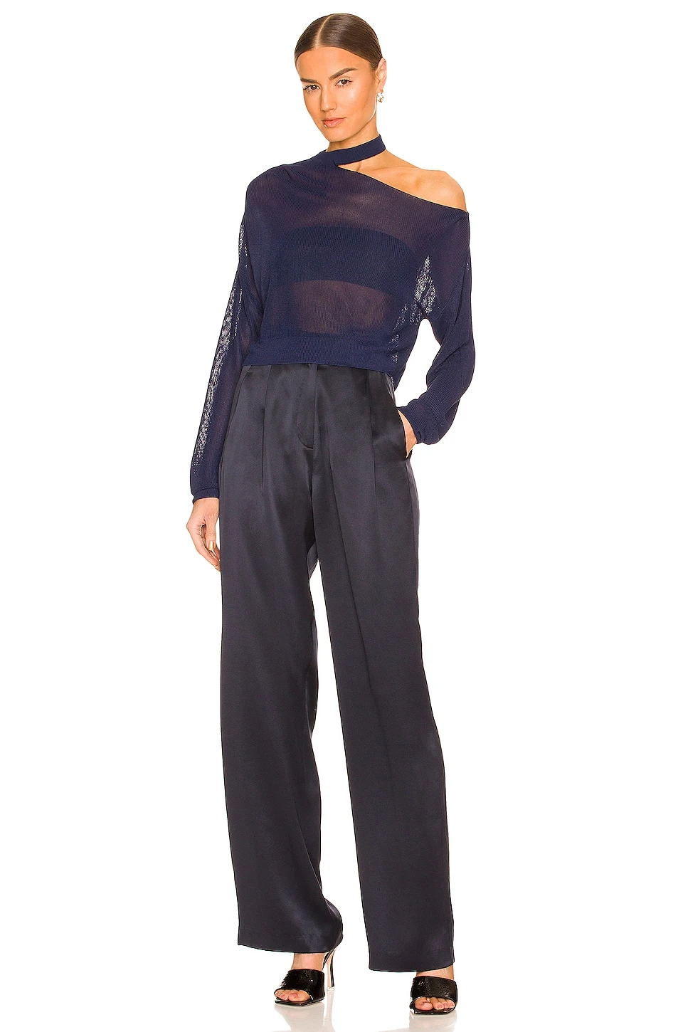 L'Academie Galena Cut Out Pullover In Navy 4 L'Academie Galena Cut Out Pullover In Navy - Image 4