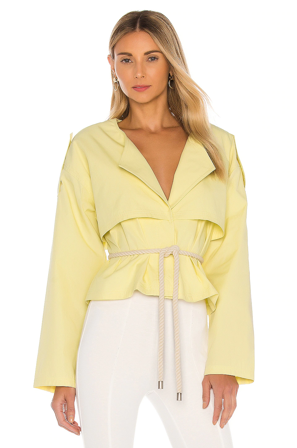 L'Academie The Armelle Jacket In Pale Yellow 2 L'Academie The Armelle Jacket In Pale Yellow -L'Academie Sales 2024 LCDE WO107 V1