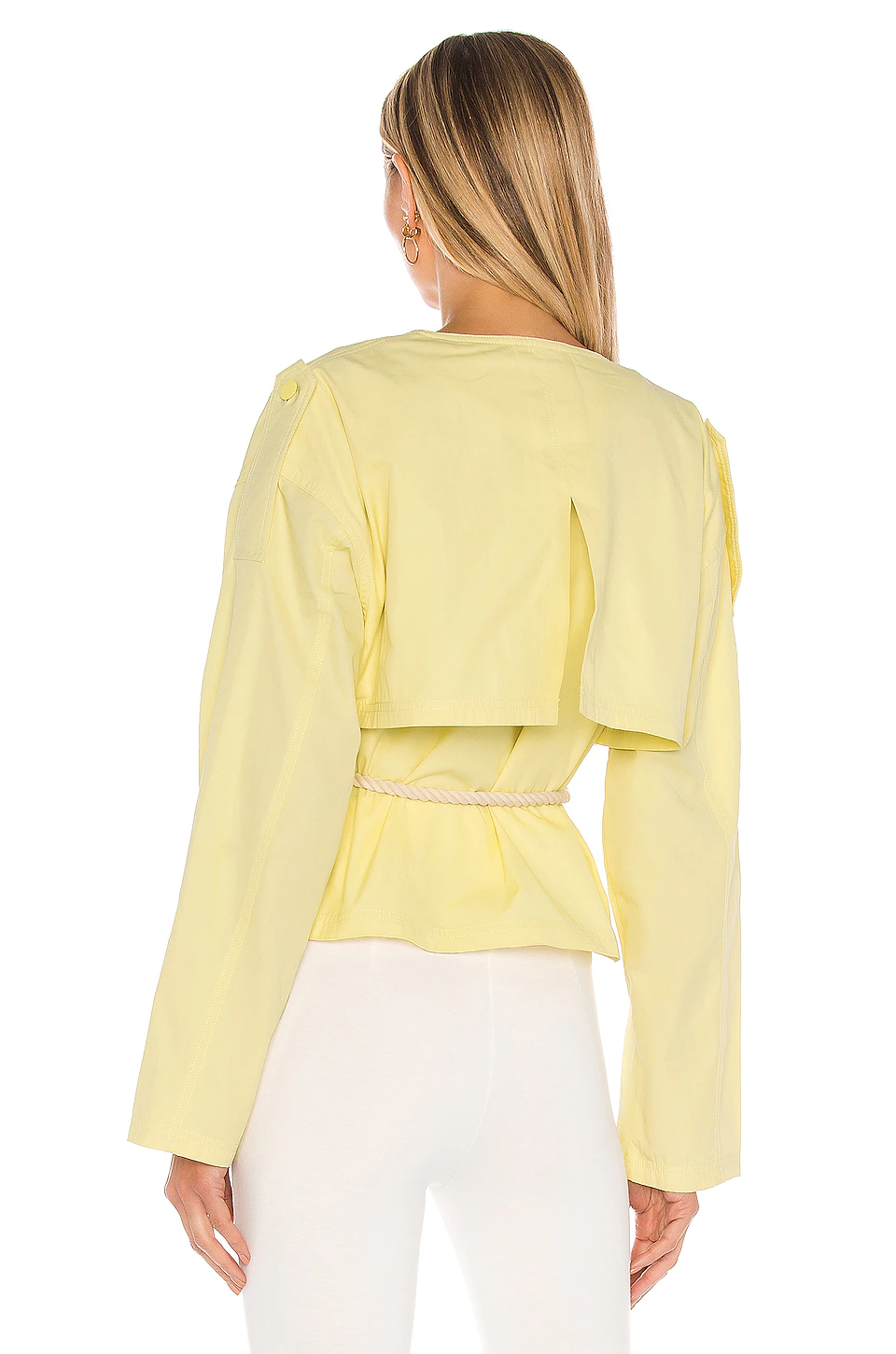 L'Academie The Armelle Jacket In Pale Yellow 3 L'Academie The Armelle Jacket In Pale Yellow - Image 3