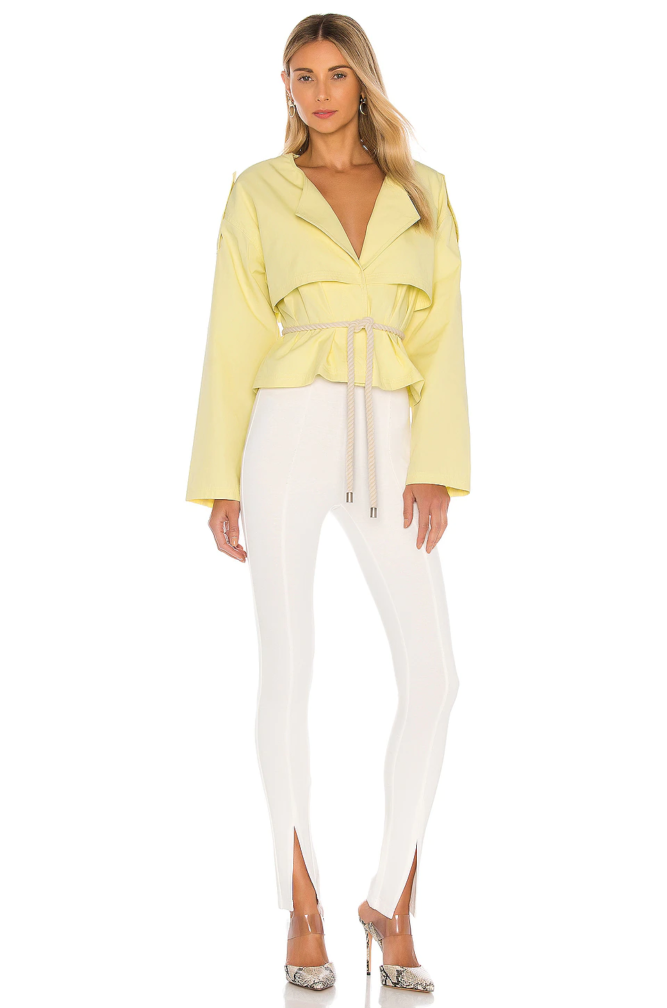L'Academie The Armelle Jacket In Pale Yellow 4 L'Academie The Armelle Jacket In Pale Yellow - Image 4