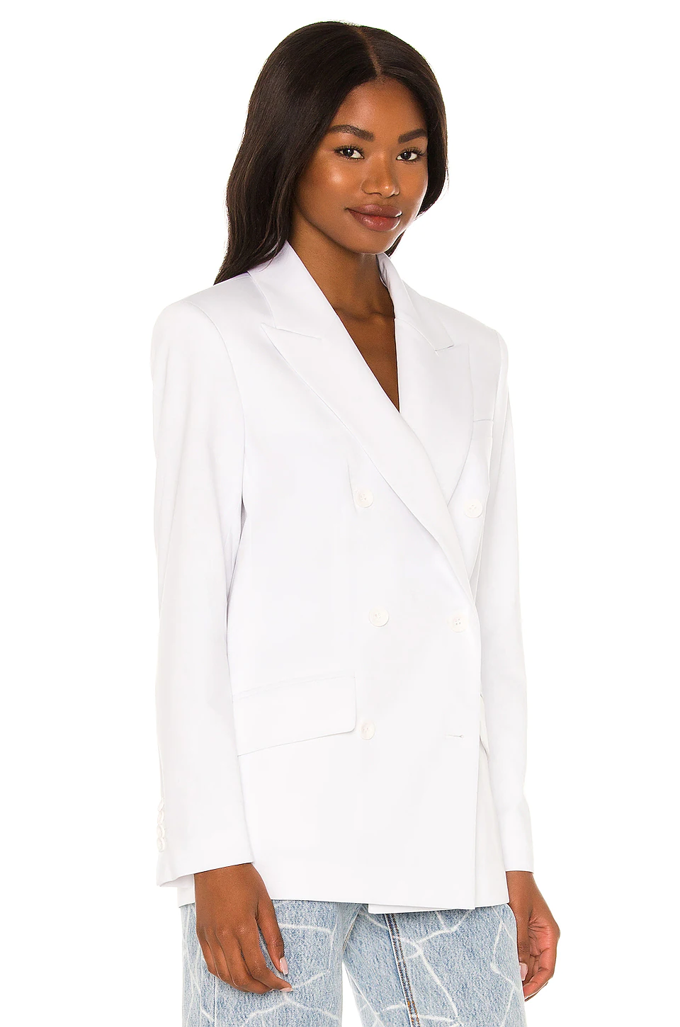 L'Academie Coco Double Breasted Blazer In White 3 L'Academie Coco Double Breasted Blazer In White - Image 3