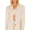 L'Academie Abigail Blazer In Tan & White