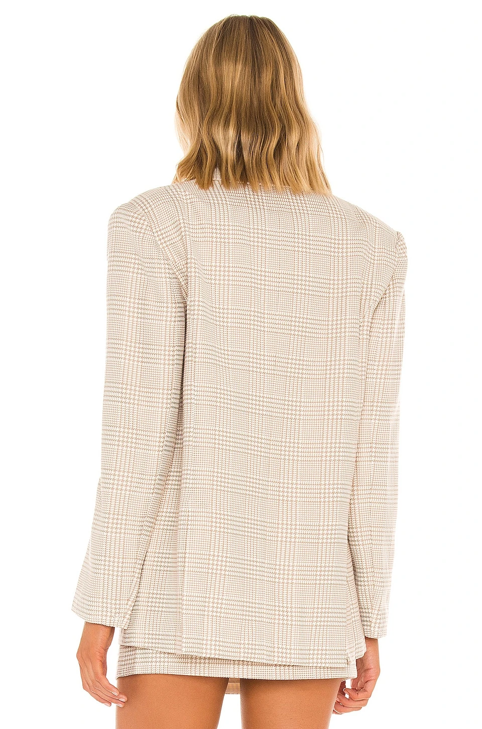 L'Academie Abigail Blazer In Tan & White 4 L'Academie Abigail Blazer In Tan & White - Image 4