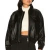 L'Academie The Jo Leather Jacket In Black