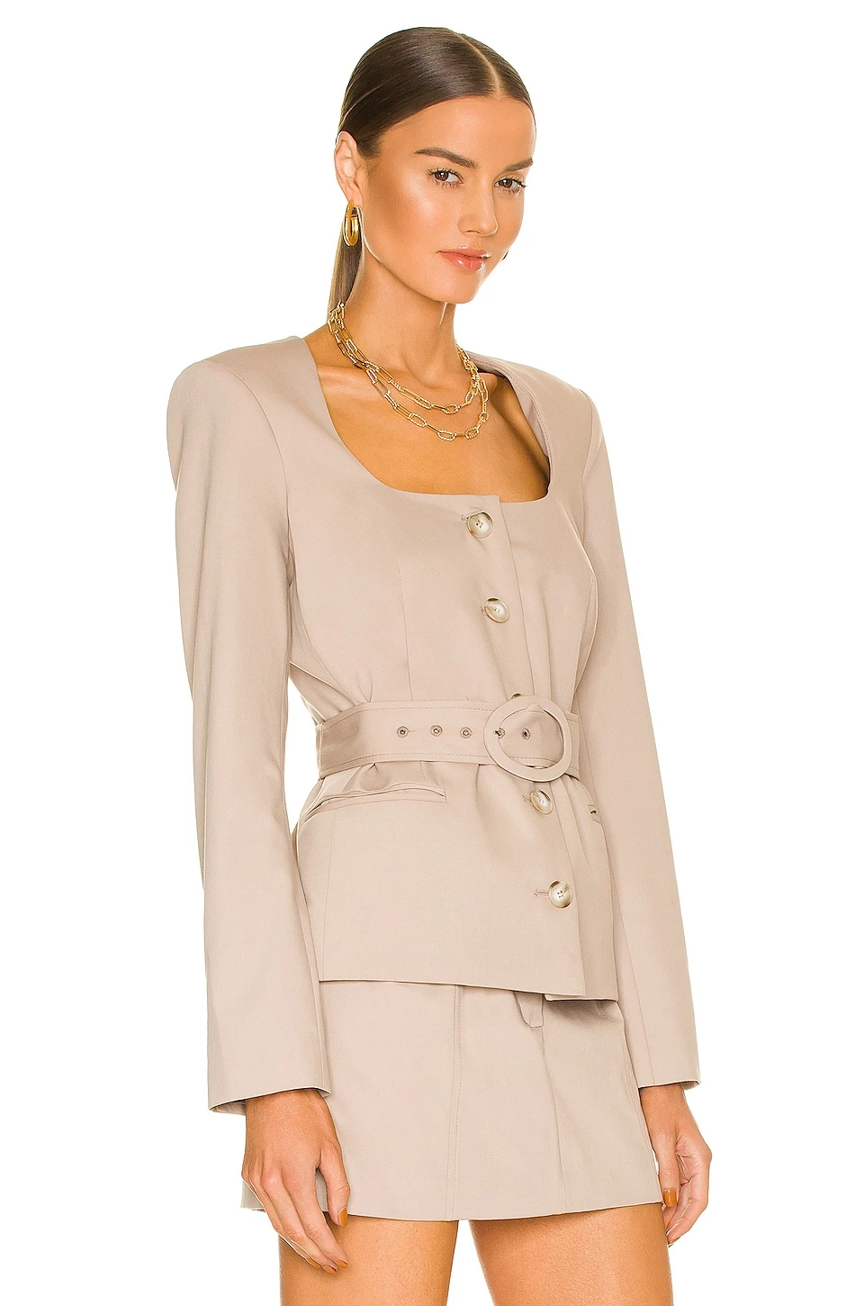 L'Academie Fifi Jacket In Beige 2 L'Academie Fifi Jacket In Beige - Image 2