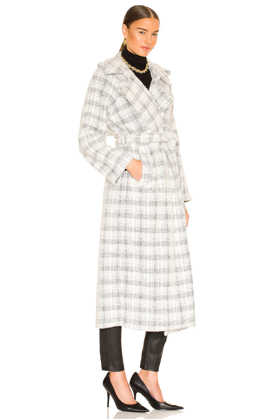 L'Academie Alaia Coat In Black & White 3 L'Academie Alaia Coat In Black & White - Image 3