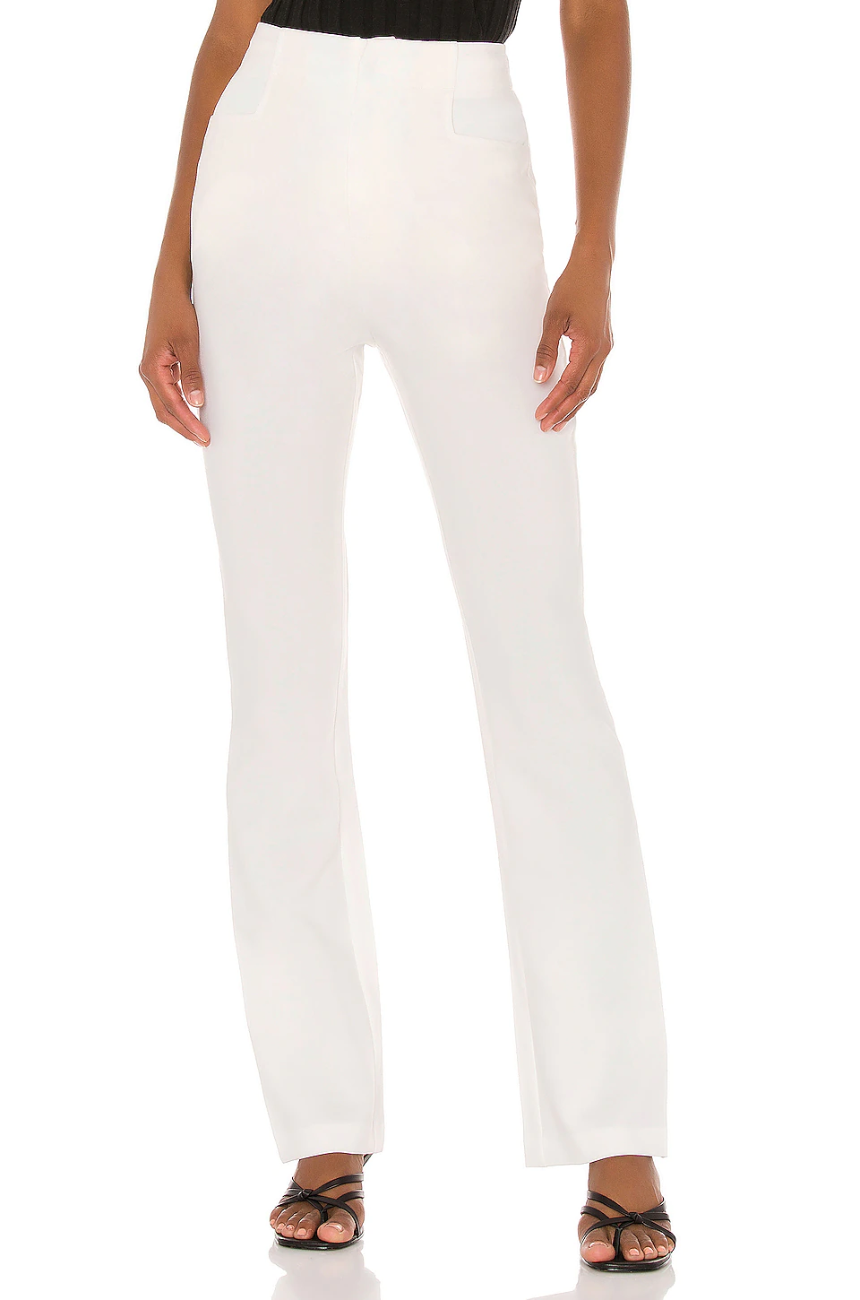 L'Academie Zip Back Trouser In Ivory