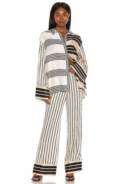 L'Academie The Rosie Pant In Multi Stripe 7 L'Academie The Rosie Pant In Multi Stripe -L'Academie Sales 2024 LCDE WP162 V4