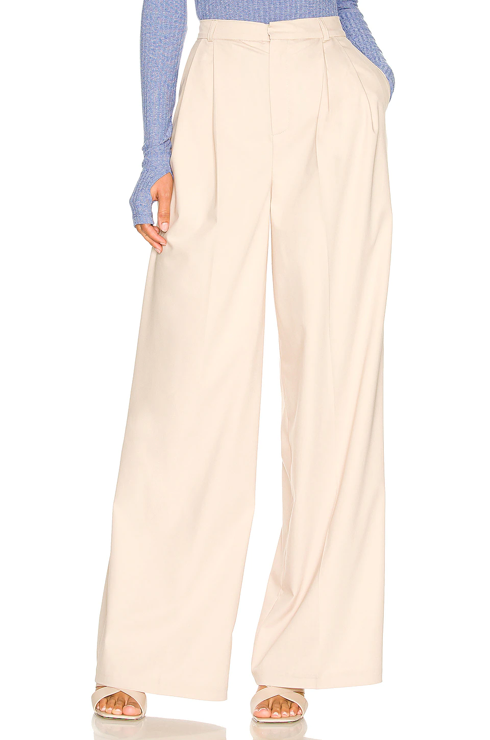 L'Academie Ryia Pant In Tan
