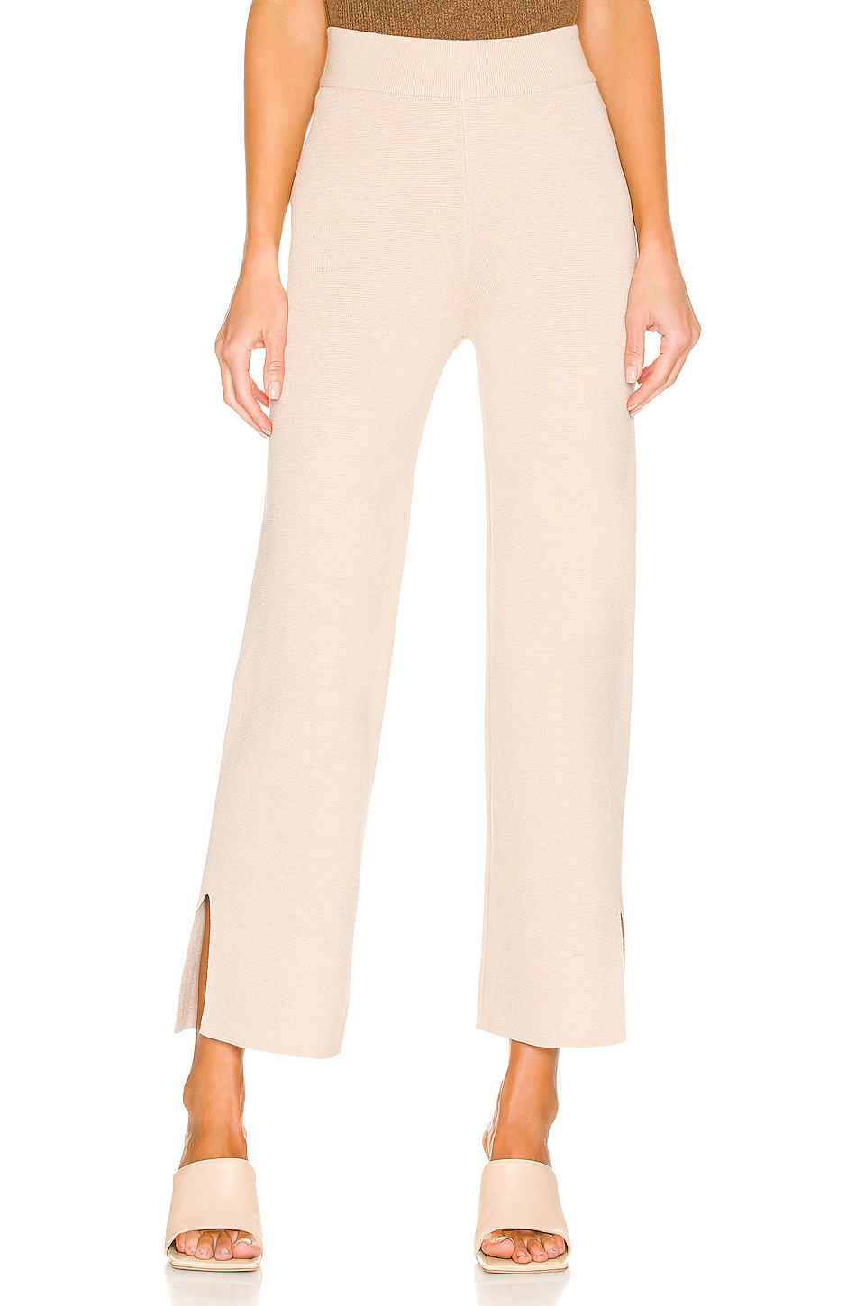 L'Academie Kaden Knit Pants In Nude