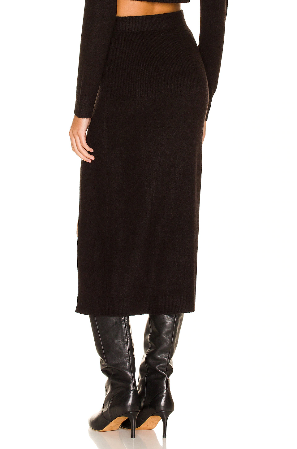 L'Academie Drew Midi Skirt In Black 3 L'Academie Drew Midi Skirt In Black - Image 3