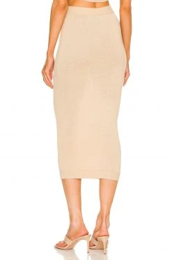 L'Academie Fionn Midi Skirt In Beige 2 L'Academie Fionn Midi Skirt In Beige -L'Academie Sales 2024 LCDE WQ110 V3