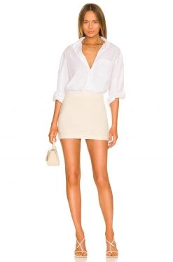L'Academie Itzel Mini Skirt In Beige 7 L'Academie Itzel Mini Skirt In Beige -L'Academie Sales 2024 LCDE WQ113 V4
